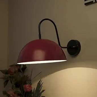 Metallic Pendant 10" Wall Sconce Gooseneck Retro Wall Light Fixtures for Bedroom Nightstand, Barn Warehouse