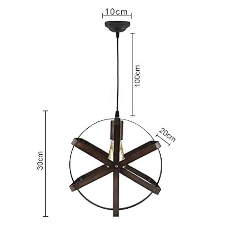 Industrial Globe Pendant Light, Vintage Metal Spherical Lantern Chandelier Ceiling Light Fixture, Antique Copper finish, E27 Filament edison retro country style