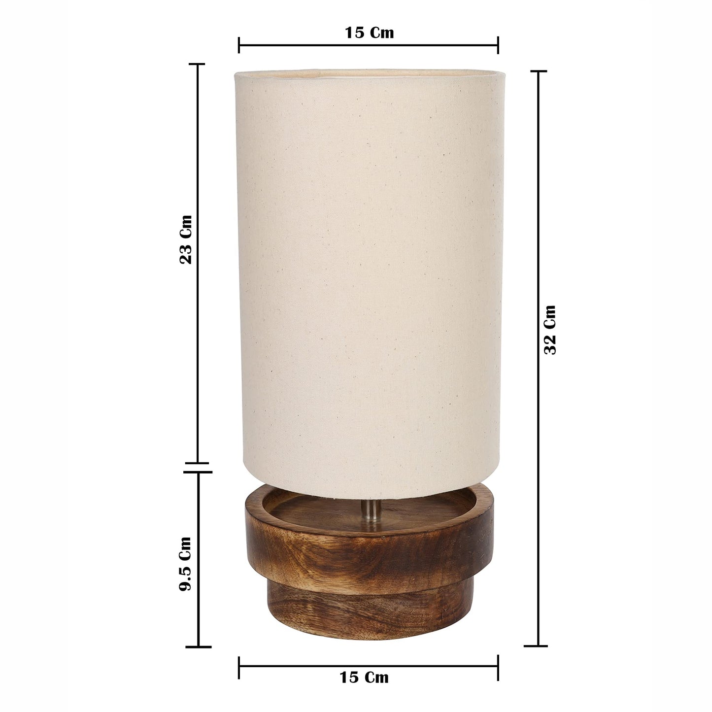 Modern Zen Wooden Lampshade Nightstand Lamps, Antique Base E27 Creative Reading Bedside Lamps Ideal for Bedroom, Concentric
