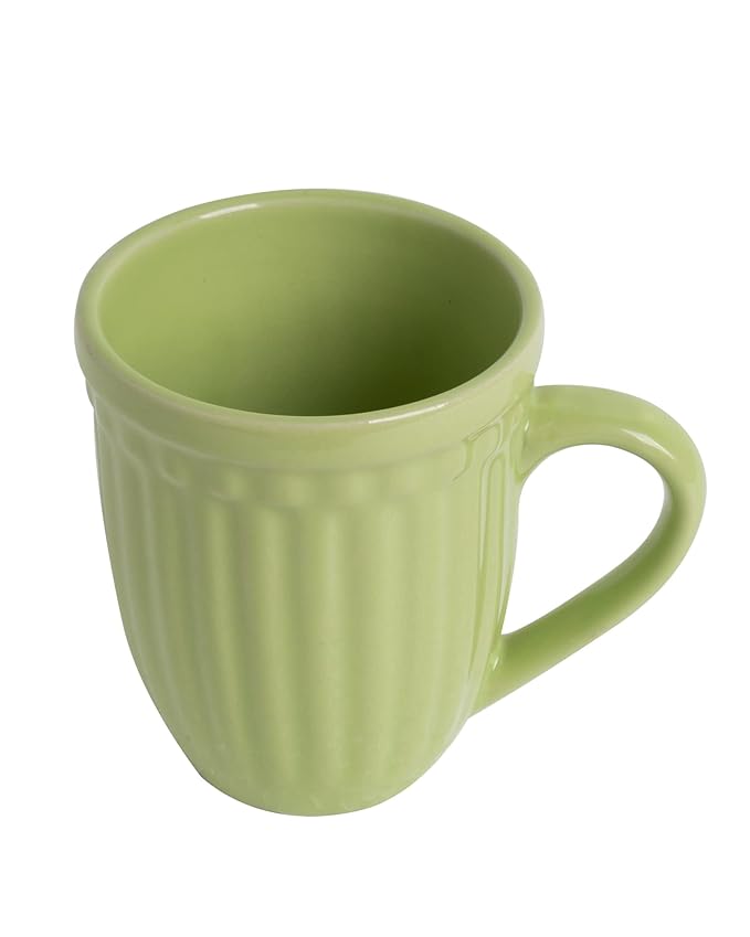 Handmade Irish Coffee Tea & Beer Mugs, Set of 6 Altered Glaze Latte Cups, Strips