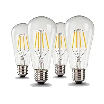 ST64 Pear Shape Filament LED Bulb, 4 Watt, Industrial Decorative Vintage Light Lamp