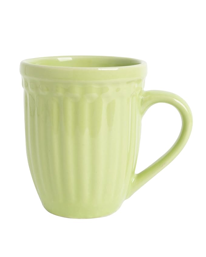 Handmade Irish Coffee Tea & Beer Mugs, Set of 6 Altered Glaze Latte Cups, Strips