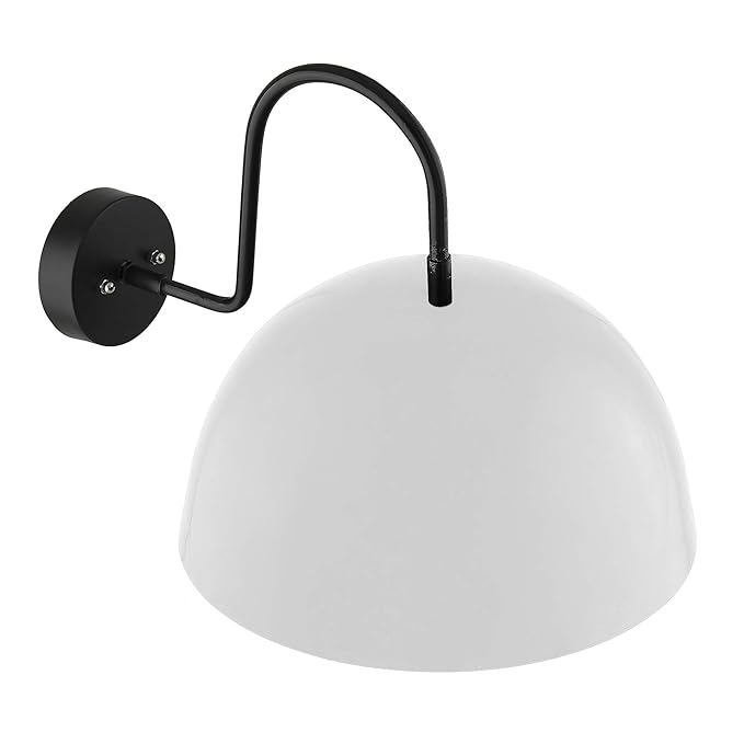 Metallic Pendant 10" Wall Sconce Gooseneck Retro Wall Light Fixtures for Bedroom Nightstand, Barn Warehouse
