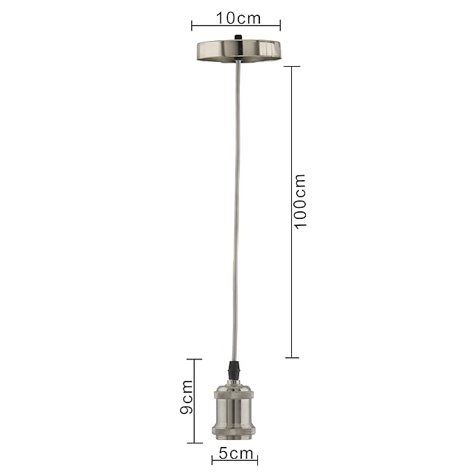 E26/ E27 Industrial Light Hanging Vintage Edison Pendant Lamp Metal