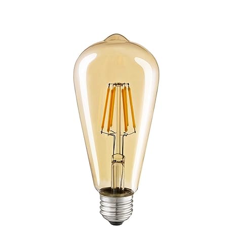 ST64 Pear Shape Filament LED Bulb, 4 Watt, Industrial Decorative Vintage Light Lamp