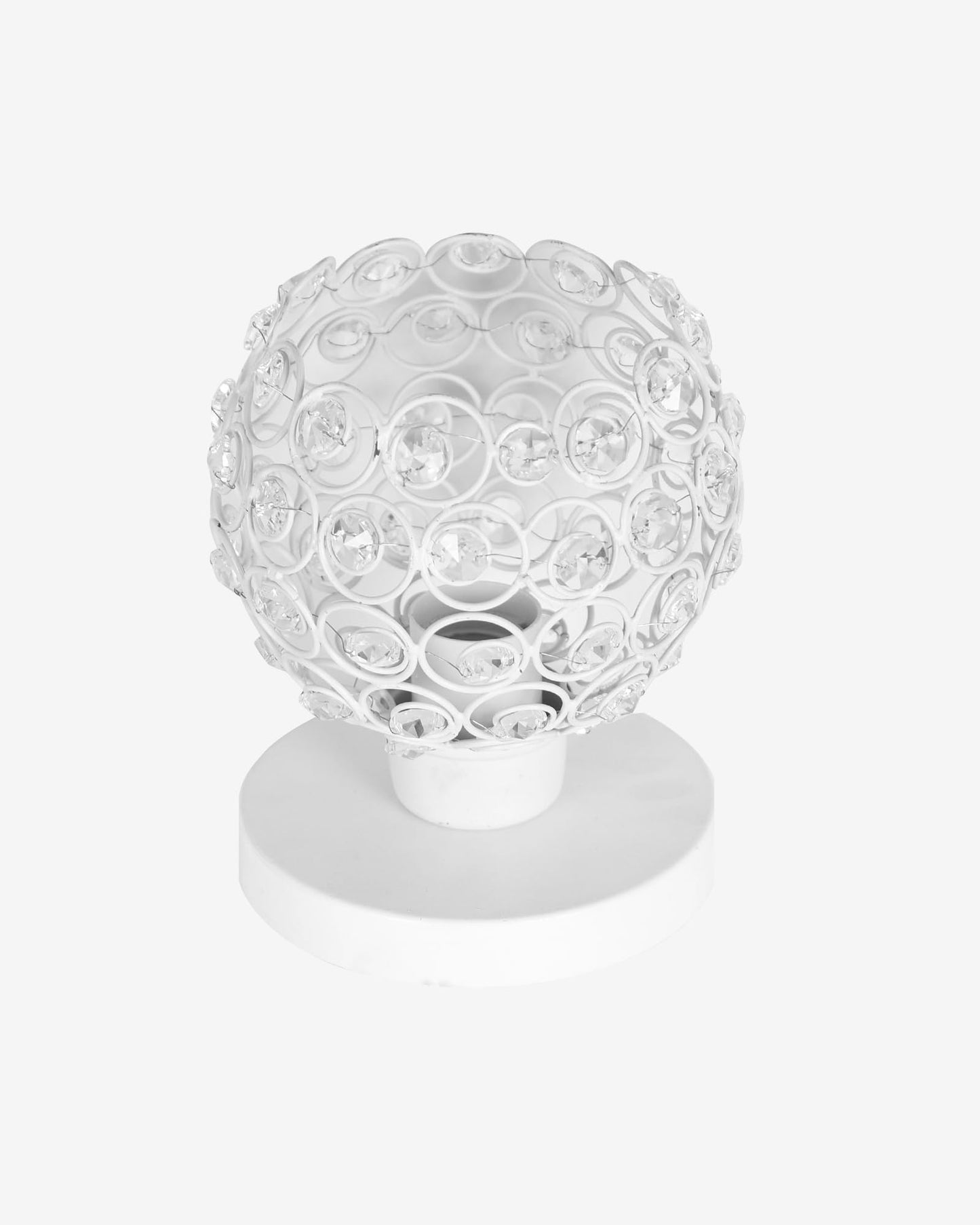 Semi Crystal Table Lamps Mood Lighting | Small Crystal Night Lamp Stylish Bedside Lamp Light | Unique Modern Decorative Desk Lamp for Bedroom Living Room, Pink