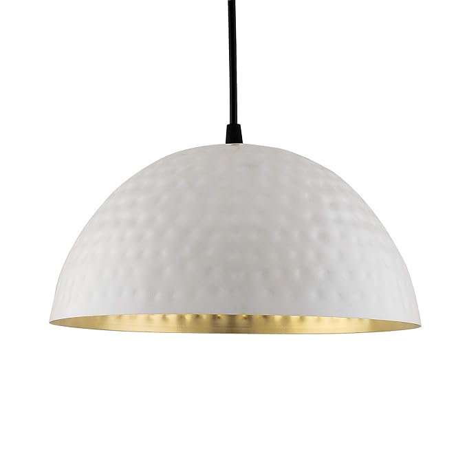 Antique Hammered Pendant, Hanging Lamp, 10"