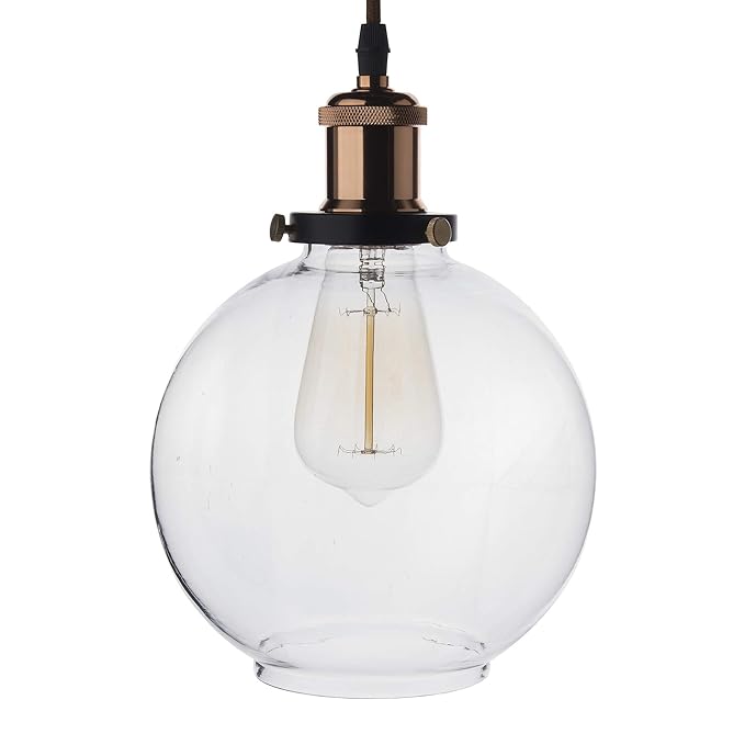 3-Lights Round Cluster Chandelier Modern Glass Globe Hanging Light, Antique Socket, E27 Holder, Kitchen Island Ceiling Light URBAN Retro