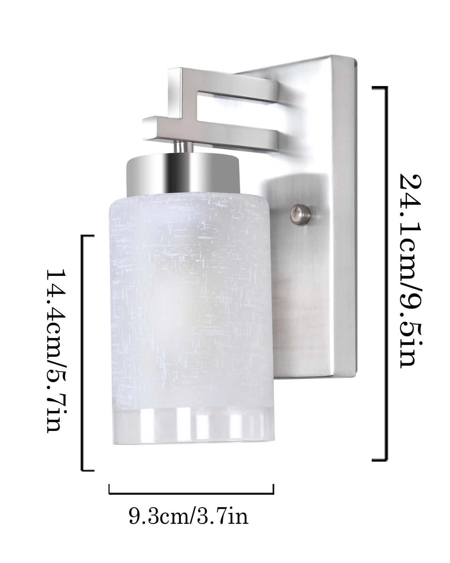 Homesake® Modern Wall Sconce Vanity Lighting Bathroom Lamp Chrome with Frost Glass Shades Wall Mounted Light Fixtures for Bedroom Stairs and Kitchen