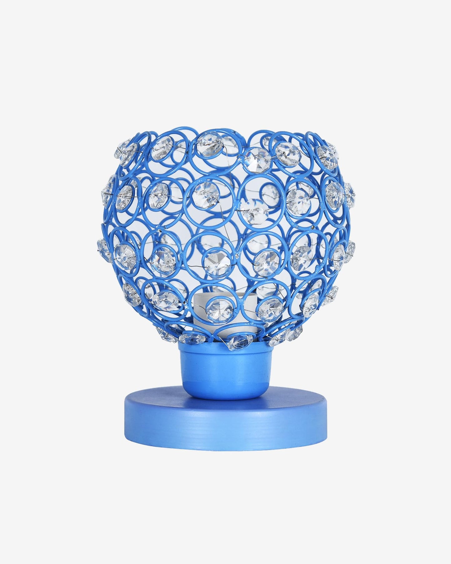 Semi Crystal Table Lamps Mood Lighting | Small Crystal Night Lamp Stylish Bedside Lamp Light | Unique Modern Decorative Desk Lamp for Bedroom Living Room, Pink