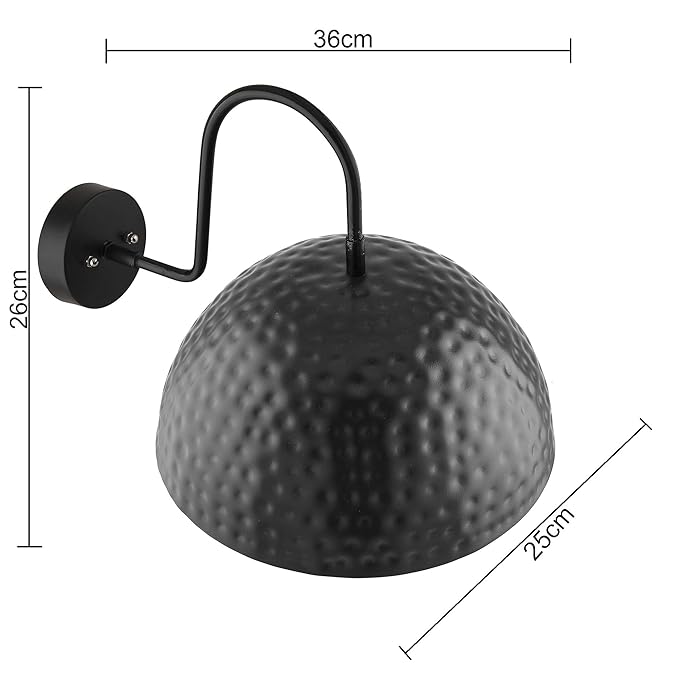 Rustic Antique Hammer 10" Wall Sconce Gooseneck Retro Wall Light Fixtures for Bedroom Nightstand, Barn Warehouse