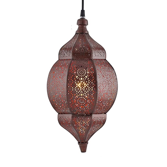 3-Lights Round Cluster Chandelier Ceiling Multicolor Classic Moroccan Orb Hanging Pendant Light with Braided Cord, URBAN Retro, Nordic Style, LED/Filament Bulb