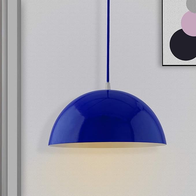 Metallic Glossy Pendant hanging light, hanging lamp 10"