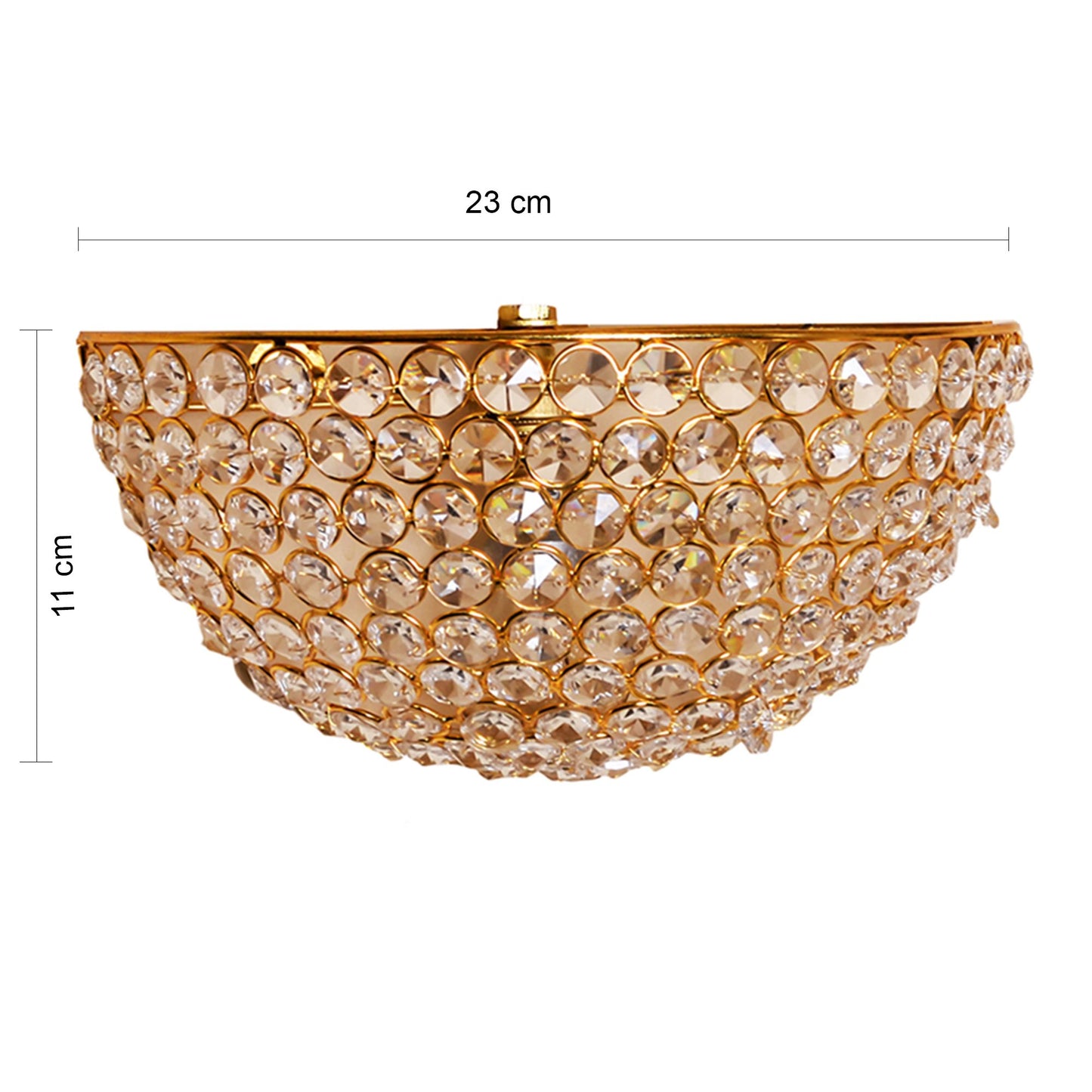 Crystal Round Wall Sconce Lamp, Decorative Door Light,Gold and Crystal