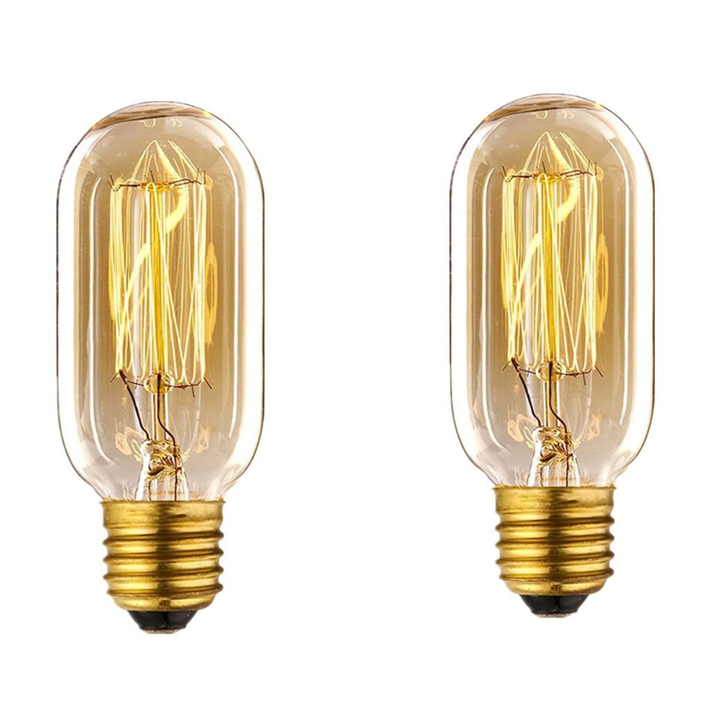 Tubular, Radio Edison tungsten squirrel cage filament vintage antique Light Bulb E27 T45