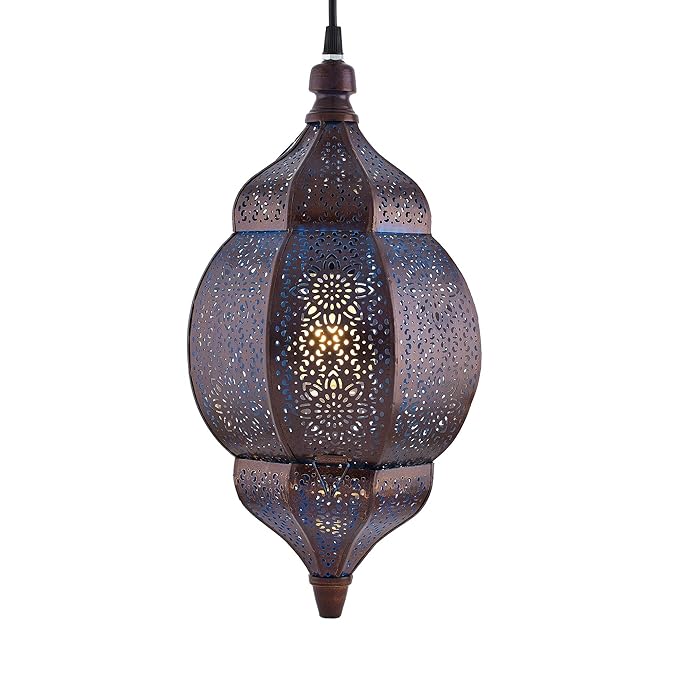 3-Lights Round Cluster Chandelier Ceiling Multicolor Classic Moroccan Orb Hanging Pendant Light with Braided Cord, URBAN Retro, Nordic Style, LED/Filament Bulb