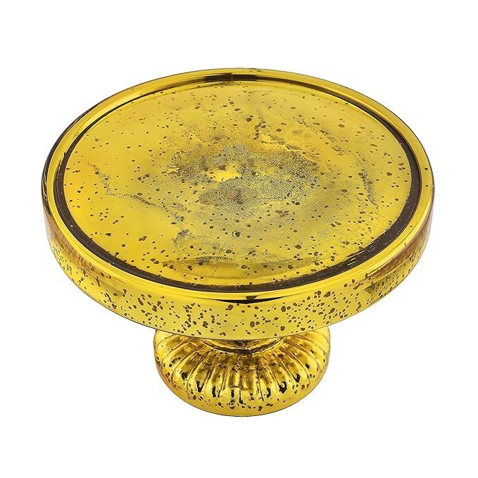 Antique Golden Glass Cake Stand With glass dome, dessert/cupcake display stand, 25 cm