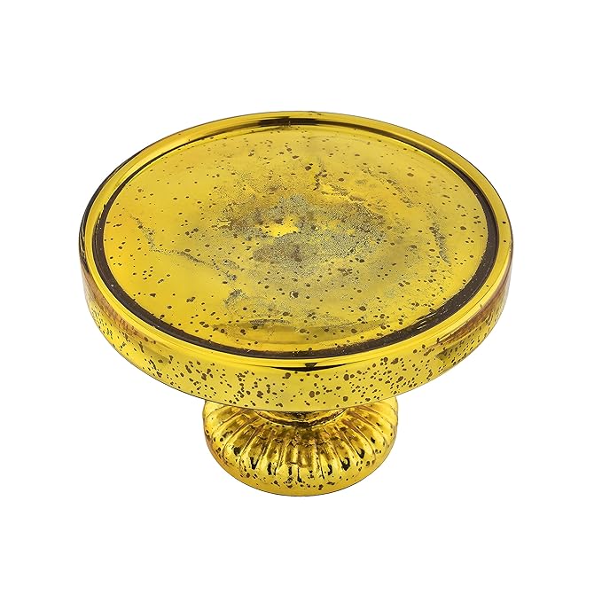 Antique Golden Glass Cake Stand With glass dome, dessert/cupcake display stand, 20 cm