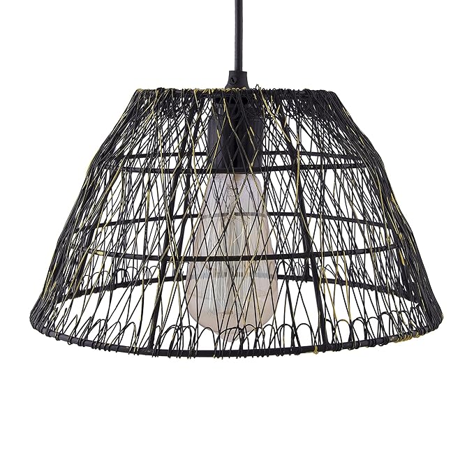 Metal Wire Mesh Lamp shade hanging light, ceiling pendant light, E27 Antique Black