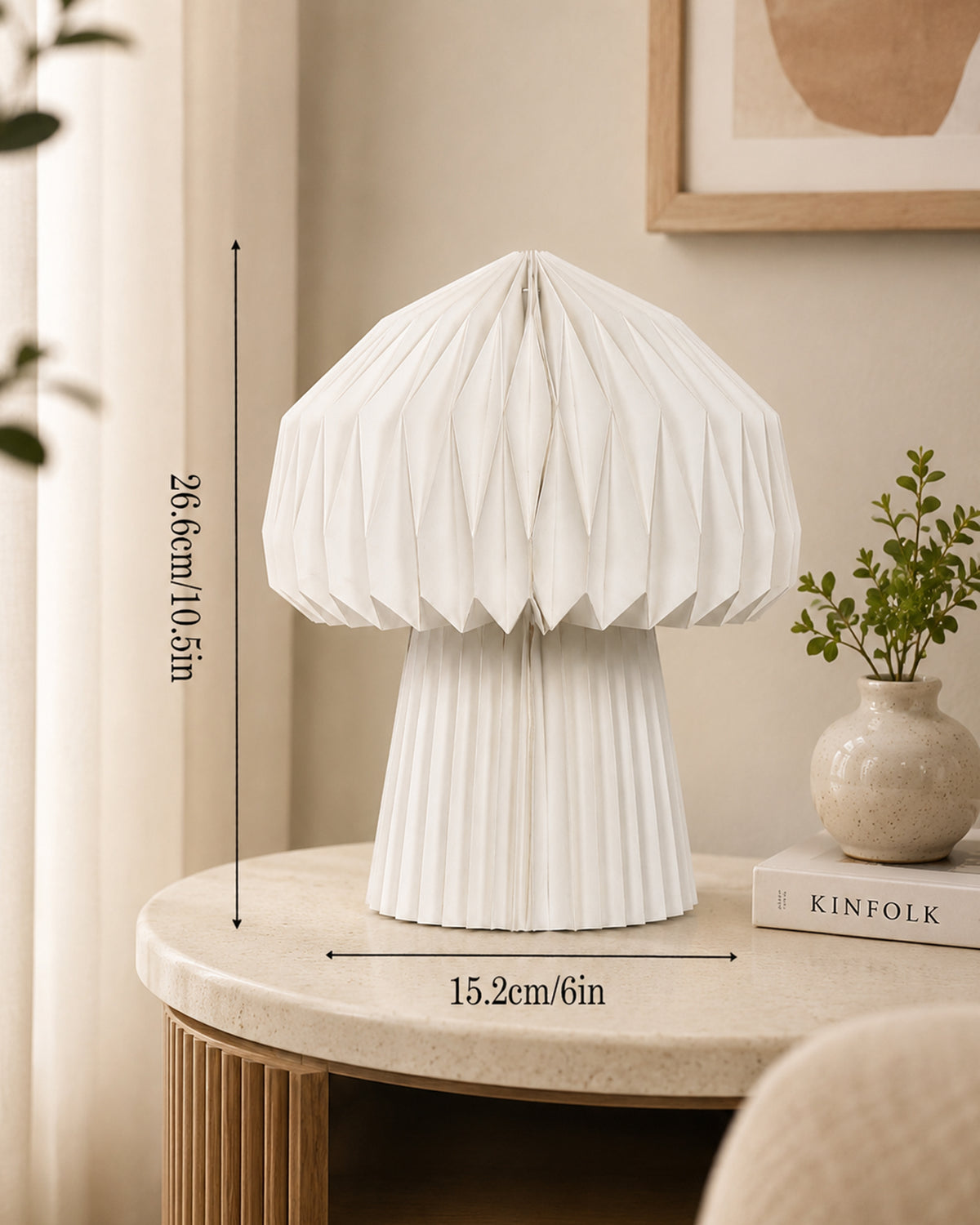 Homesake® Modern Origami LED Table Lamp | Foldable Bedside Night Lamp with Warm White Light | Minimalist Japanese Desk Lamp for Bedroom, Living Room, Office & Home Décor