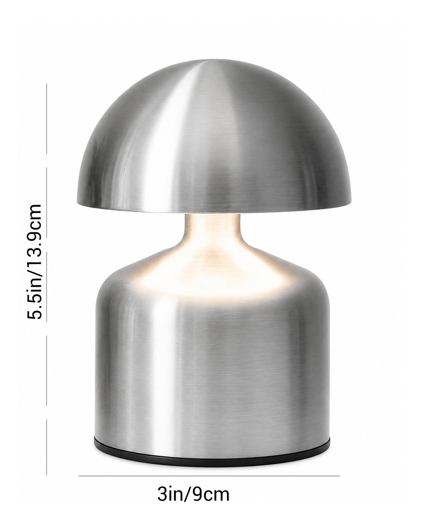 Table Lamp Portable Lamps for Bedroom, Night Lamp, Table Lamp for Bedroom & Living Room, Bedside Lamp, Dimming, 3 Colour Touch Control, Wireless Charging, Metal Mushroom, Gold