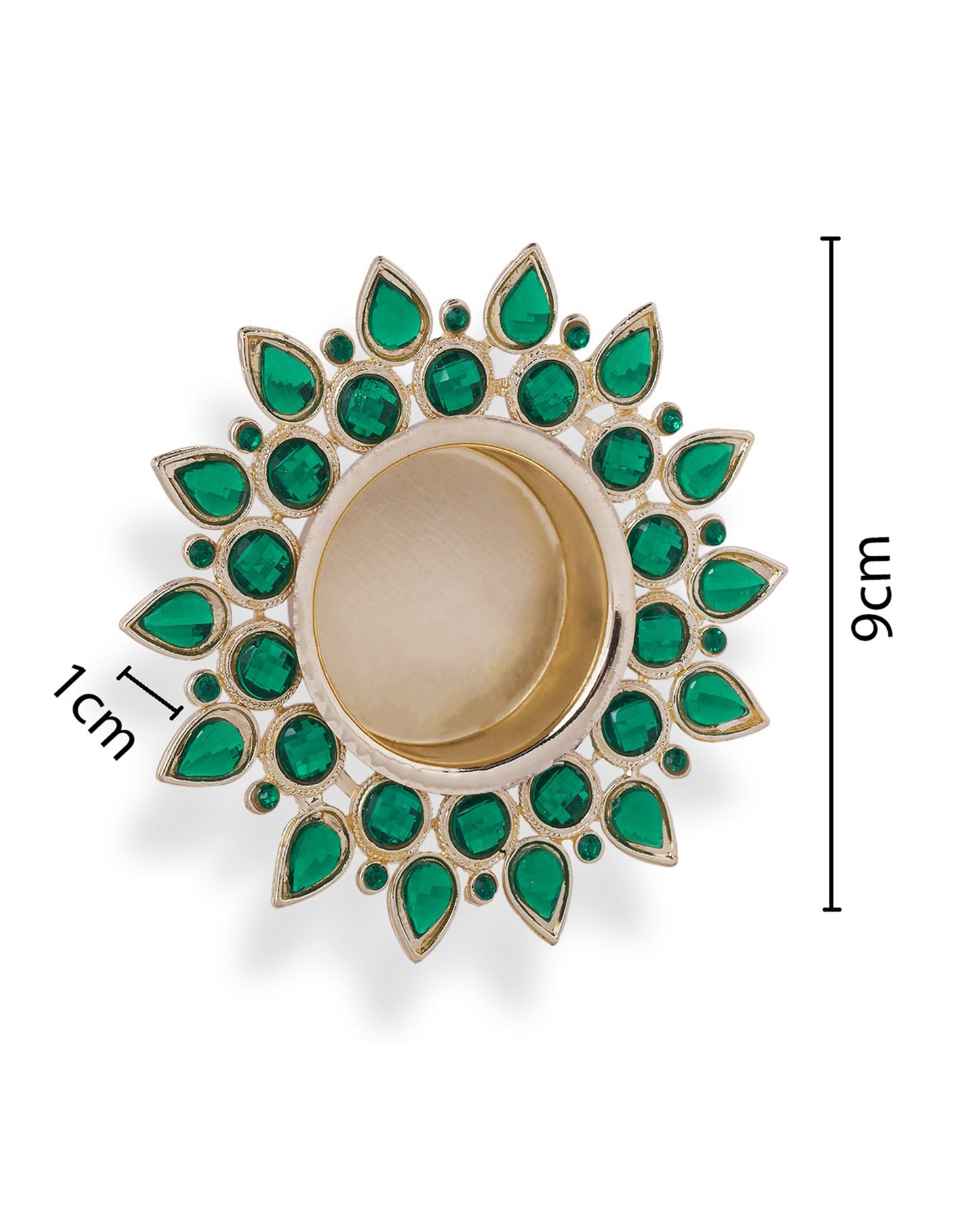 Crystal Diya with T-Light- Set of Four,candle holder stand with free candle