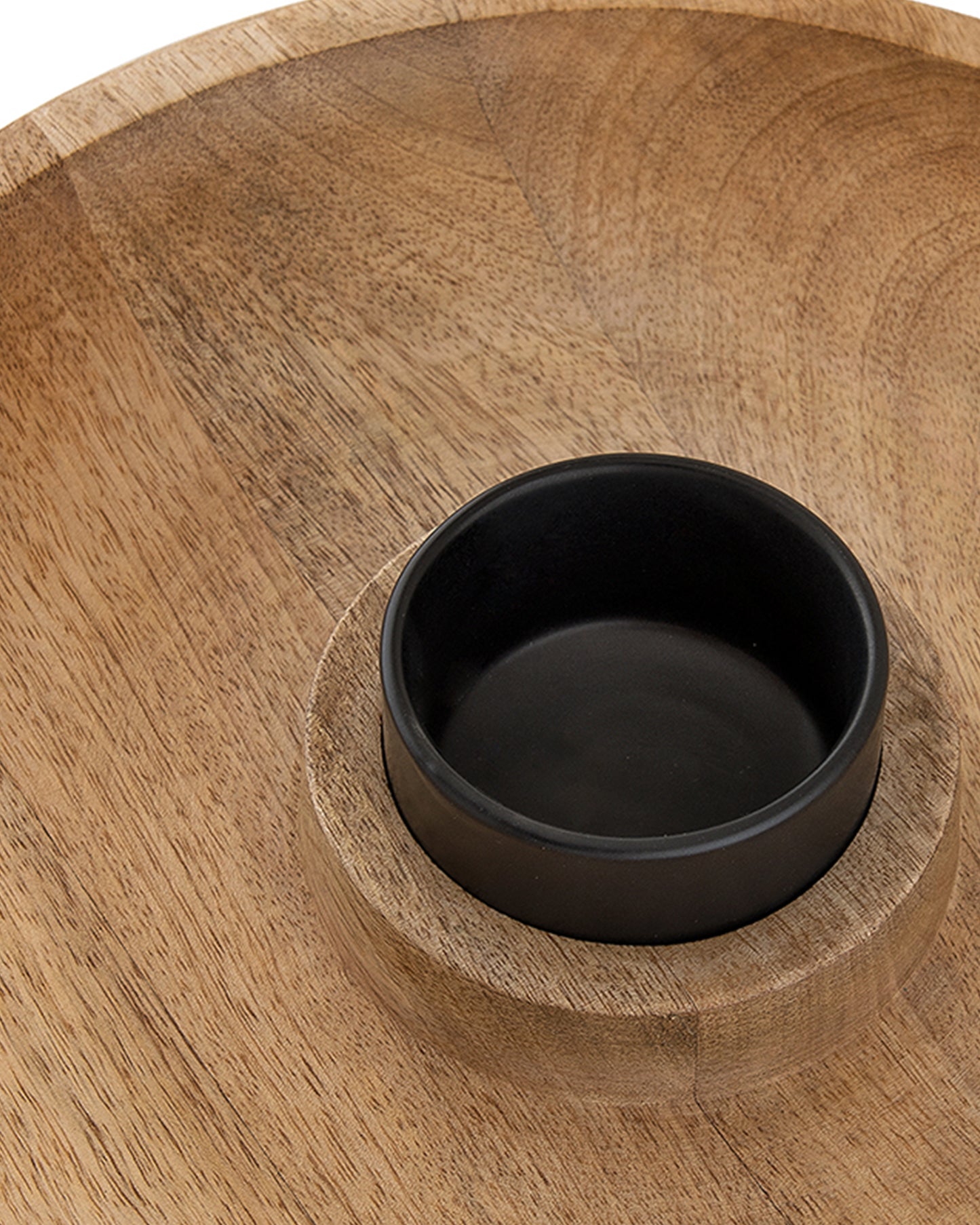 Wood Chip-n-Dip Serving Tray with Dip Bowl Small