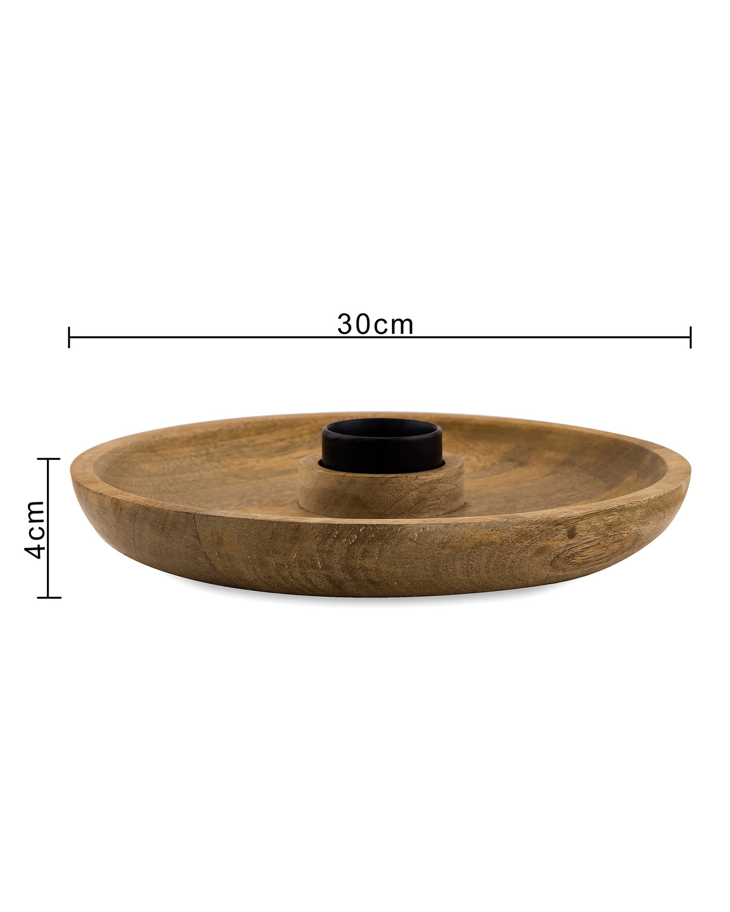 Wood Chip-n-Dip Serving Tray with Dip Bowl Large