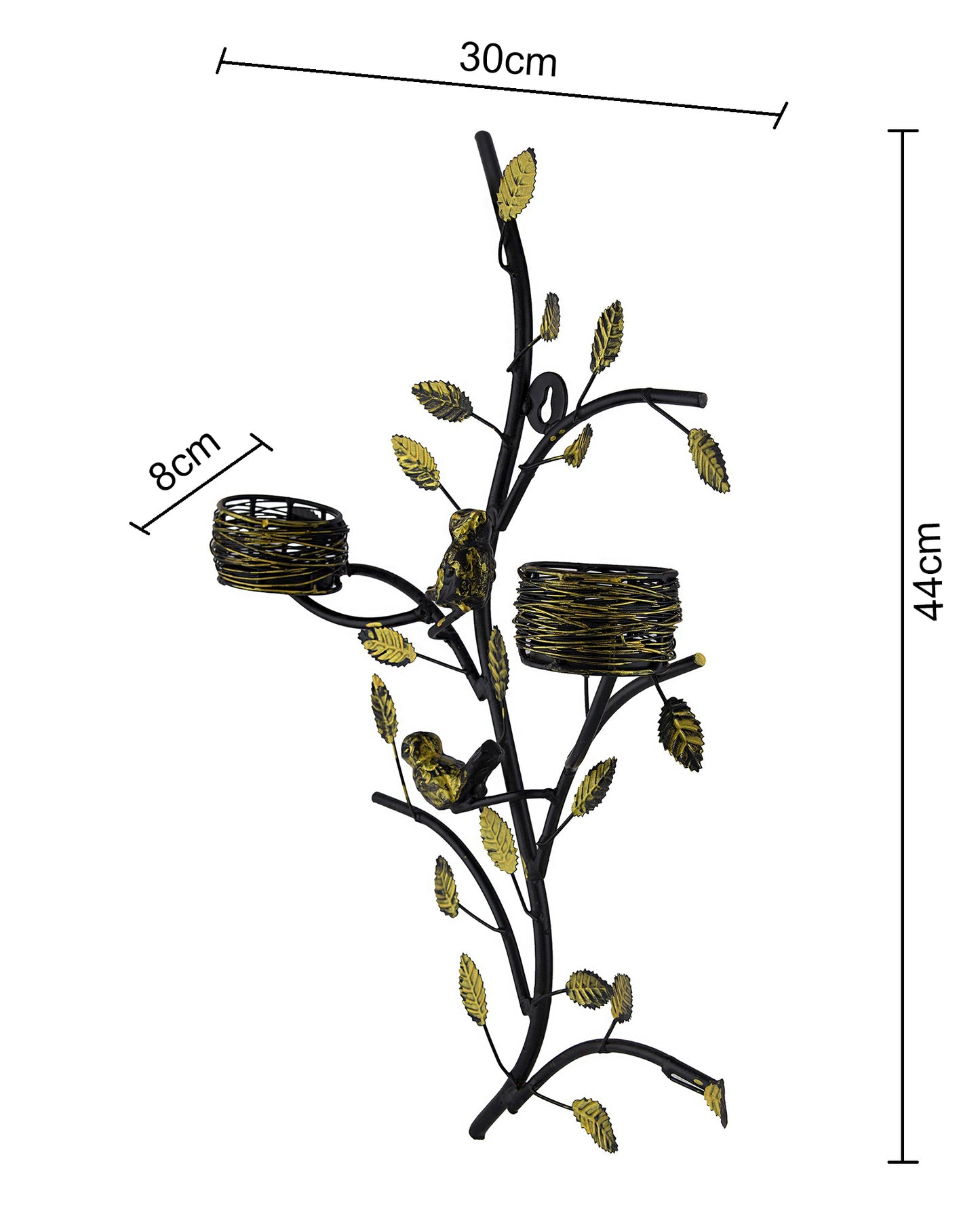 Tree with Bird Nest Votive Stand Pink, Wall Candle holder and Tealight candles
