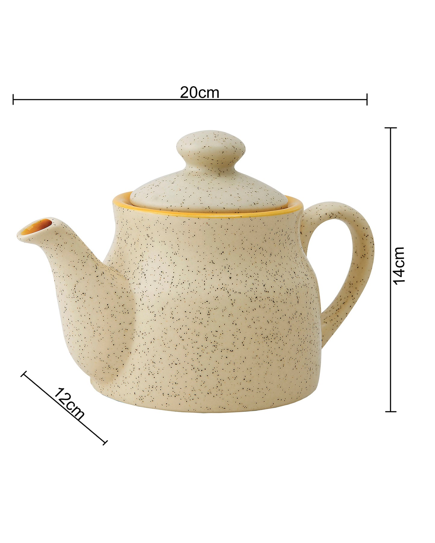 Ceramic Tea Pot, with matt marble finish