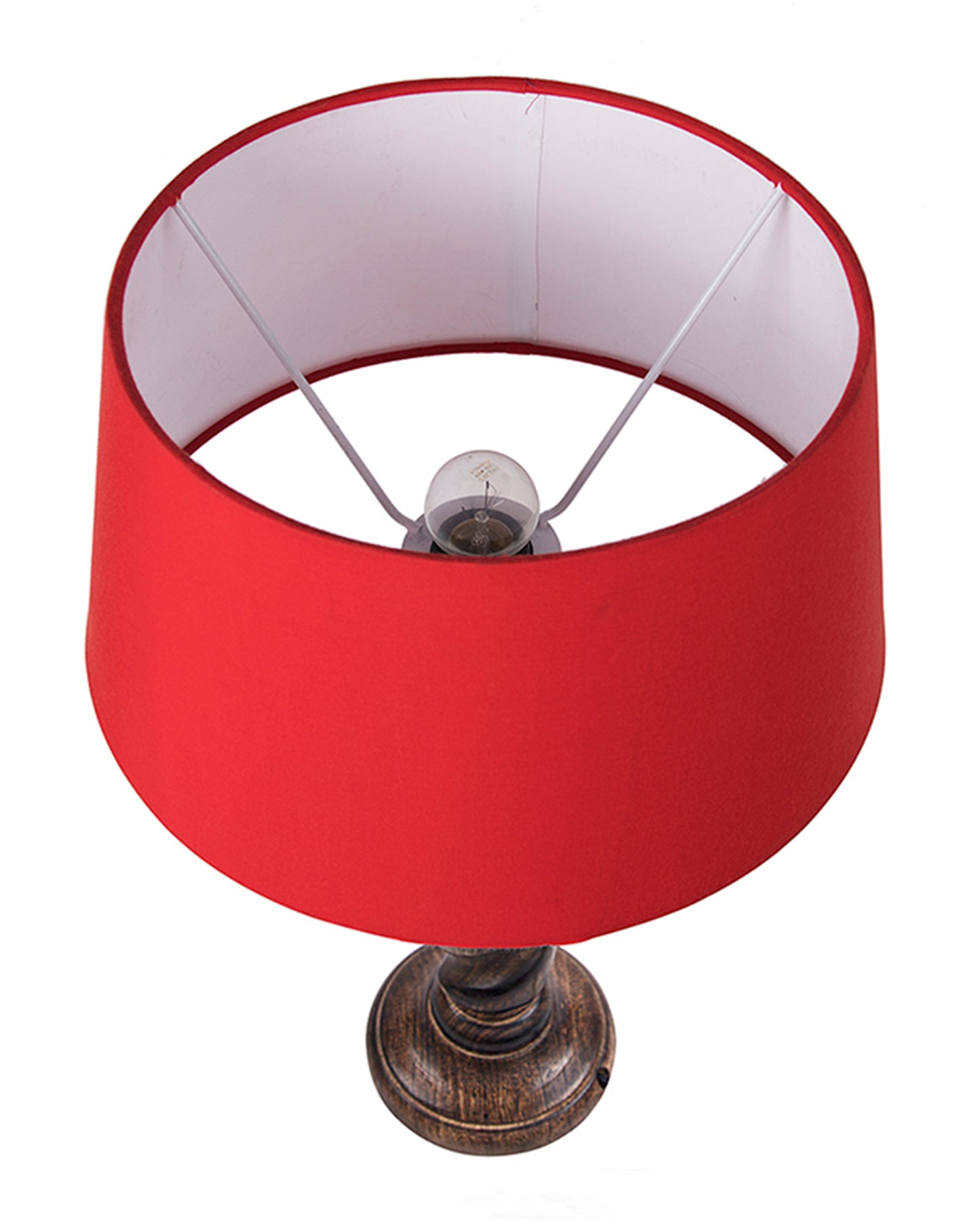 Classic Black Twister Table Lamp With Green Shade