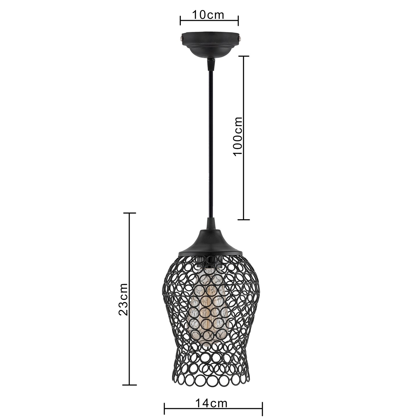 Hanging Black Steel light, hanging light and fixture