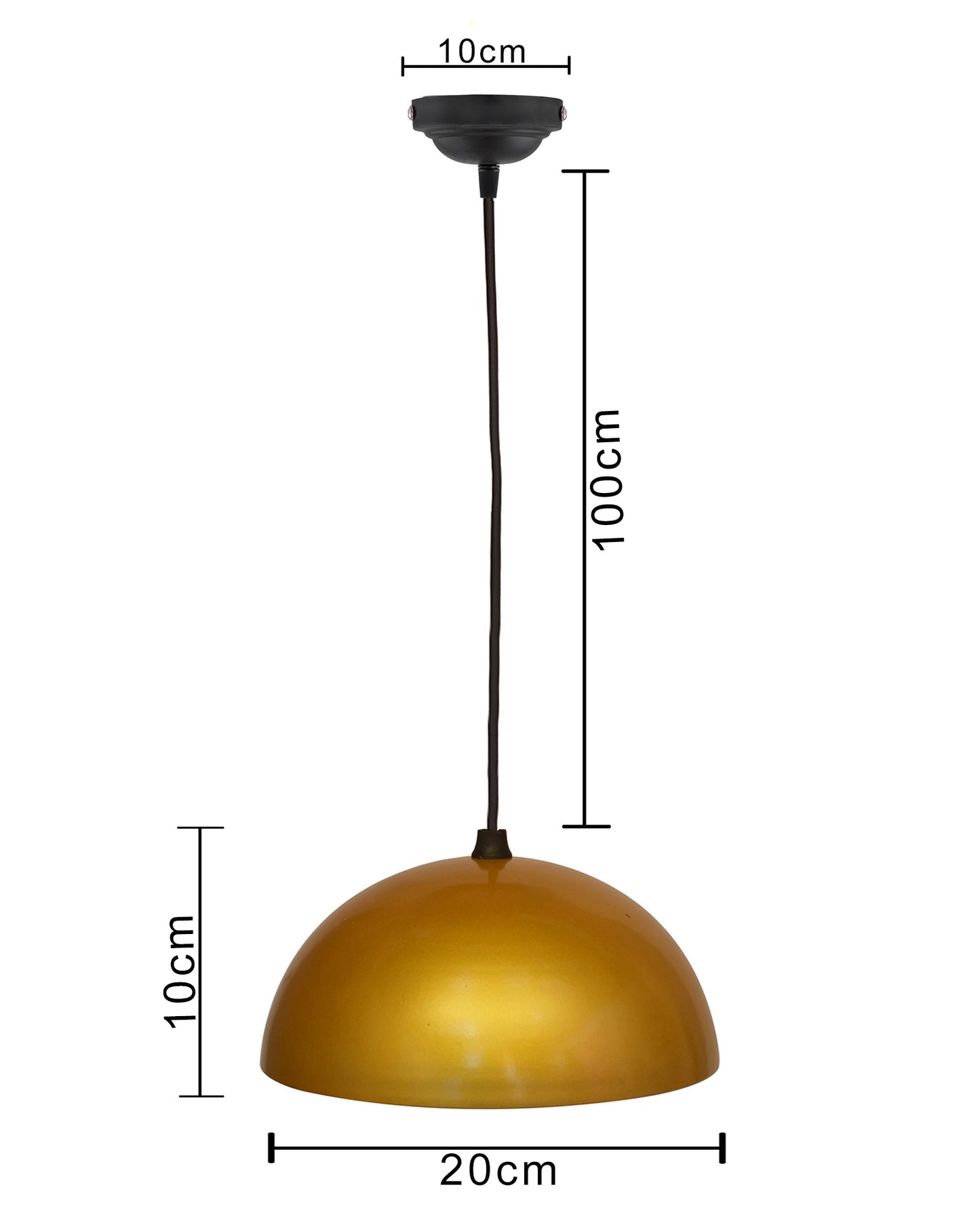 Metallic Pendant hanging light, hanging lamp 8"