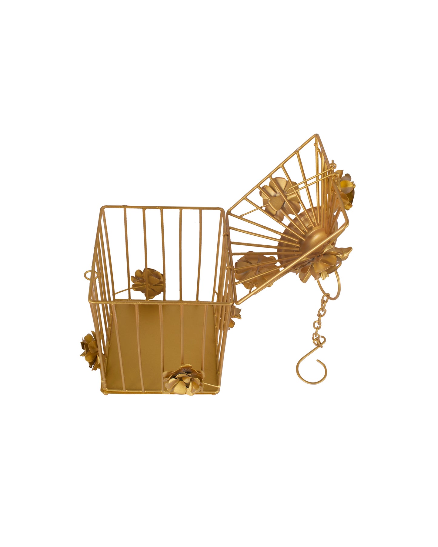 Decorative Hanging Bird Cage, Balcony/Patio Planter cage/hanging Candle holder