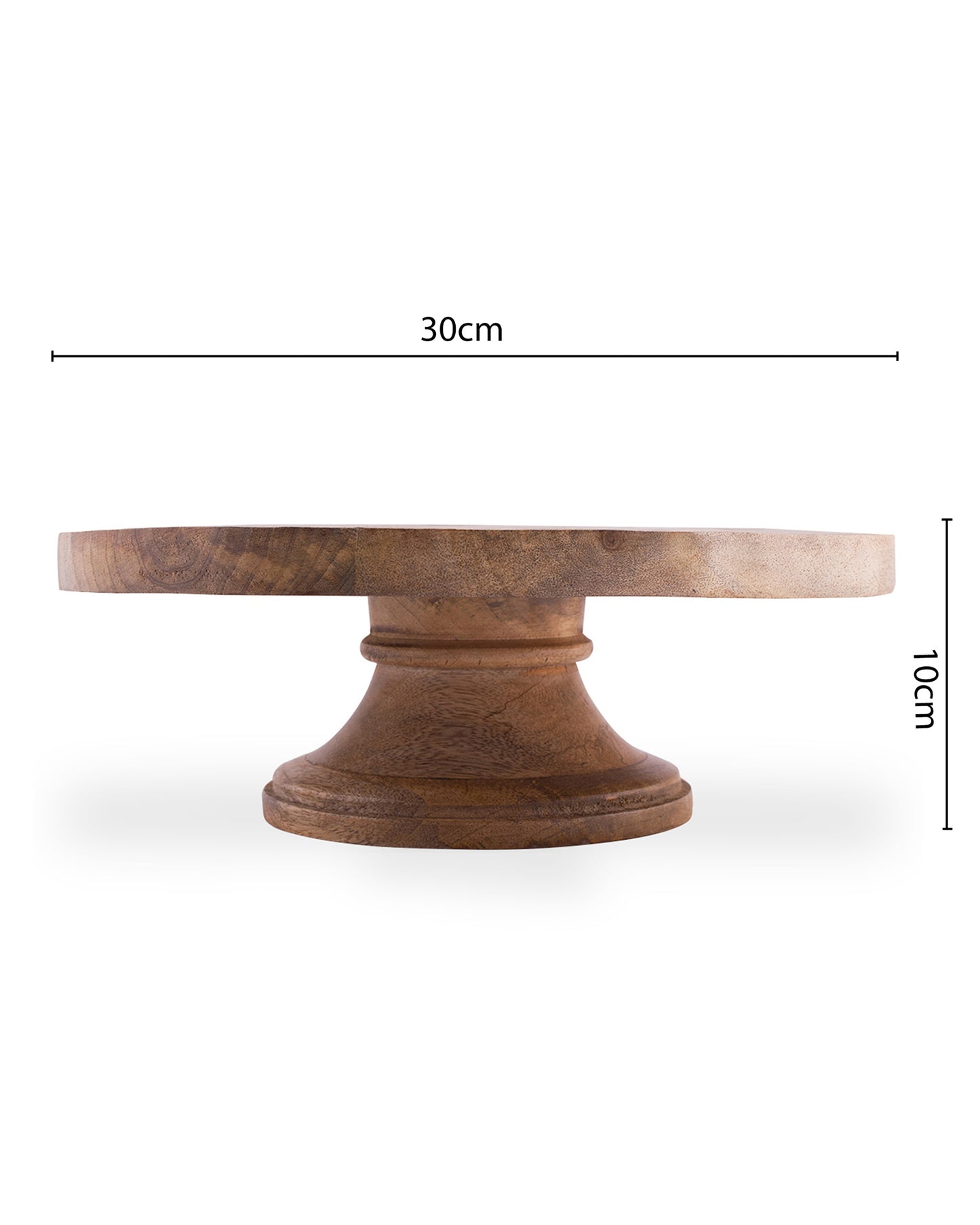 12 Inch Round Wooden Cake and Dessert Pedestal Display Stand