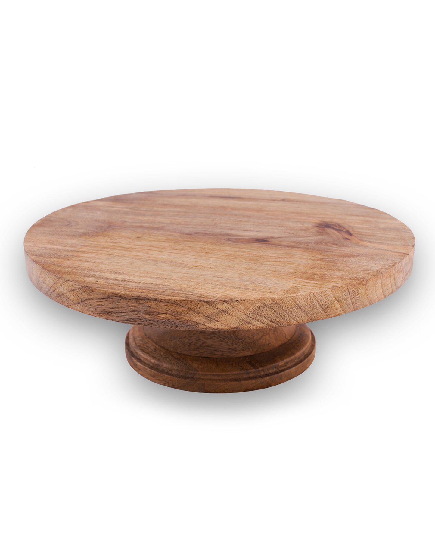 12 Inch Round Wooden Cake and Dessert Pedestal Display Stand