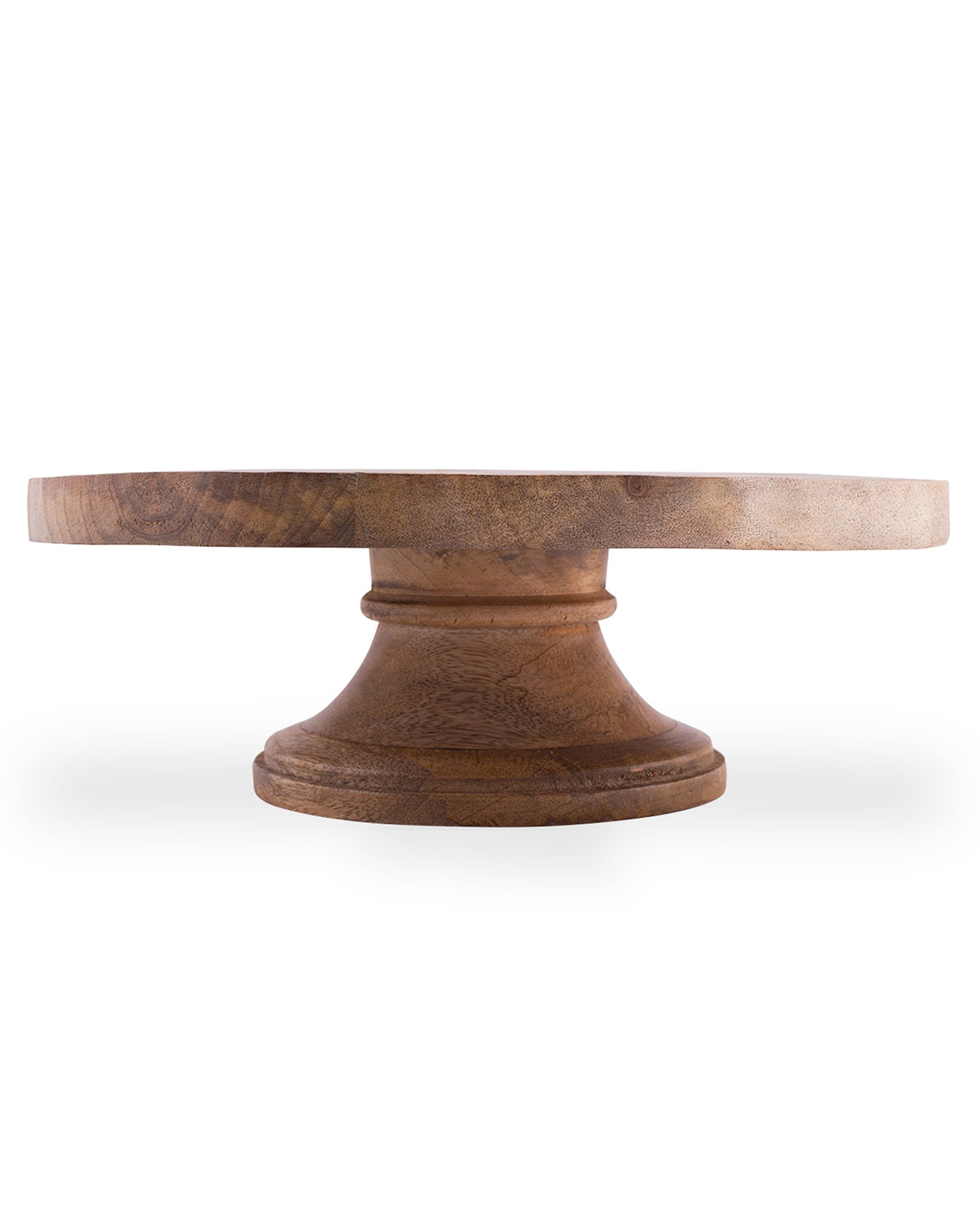 12 Inch Round Wooden Cake and Dessert Pedestal Display Stand