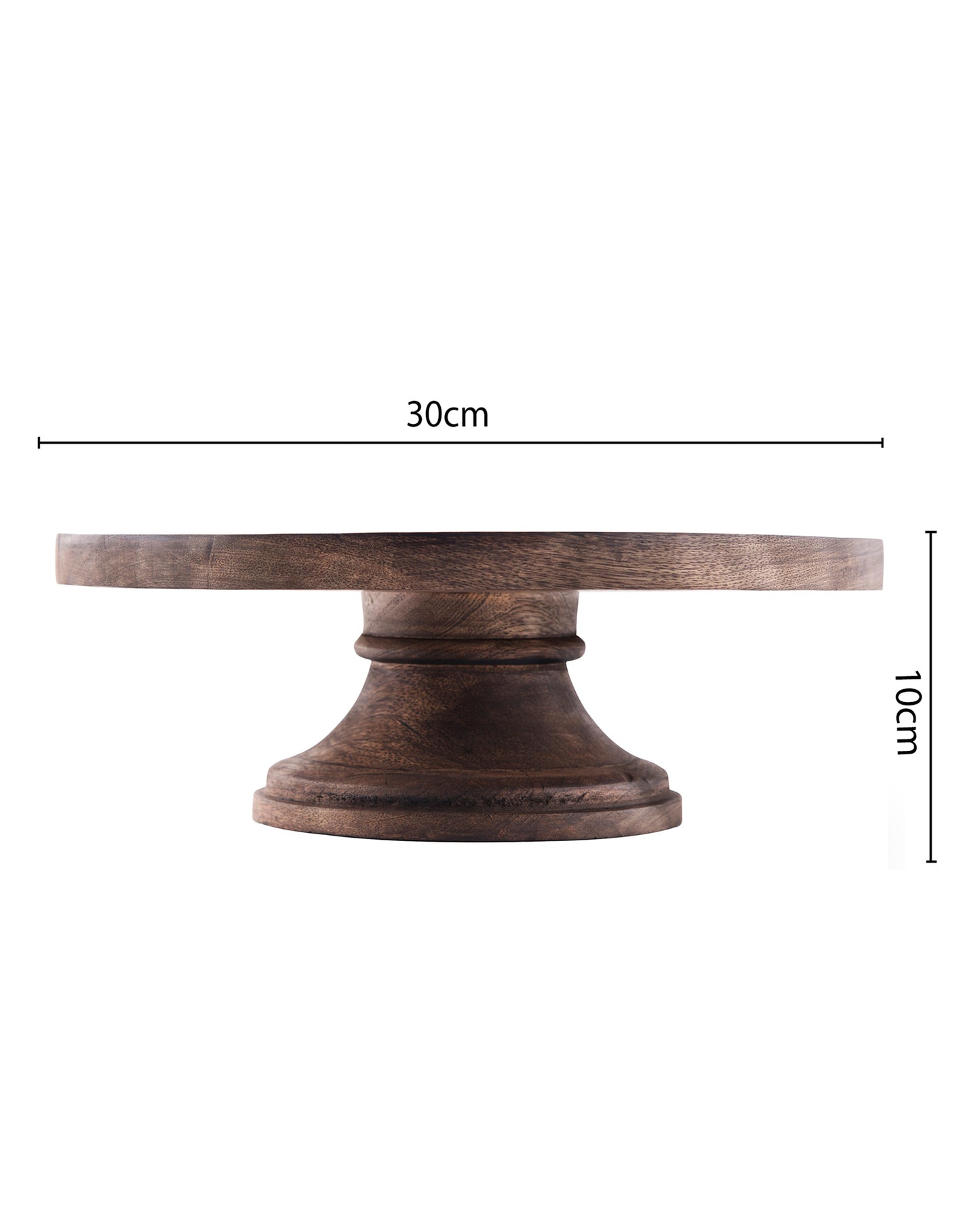 12 Inch Round Wooden Cake and Dessert Pedestal Display Stand