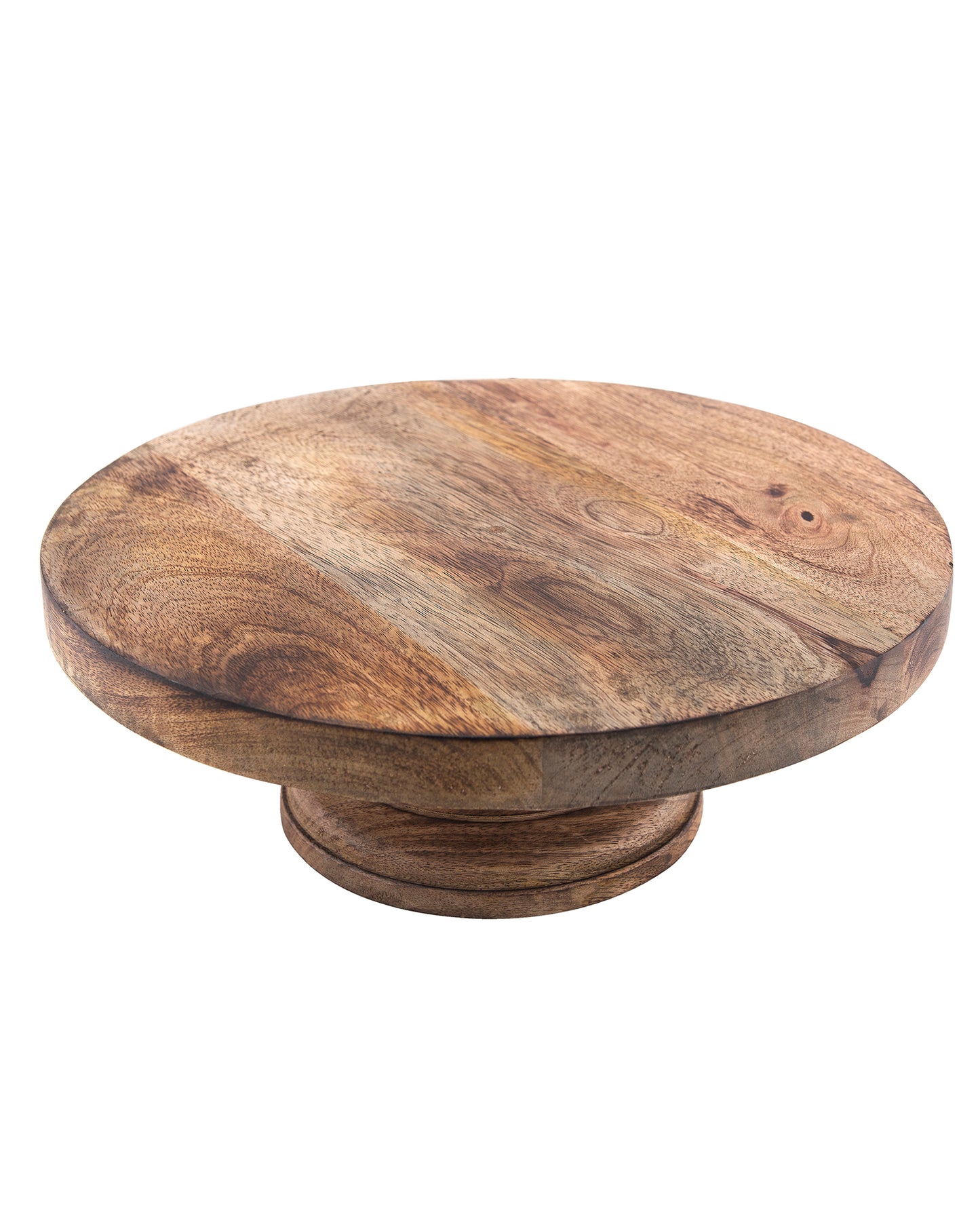 12 Inch Round Wooden Cake and Dessert Pedestal Display Stand