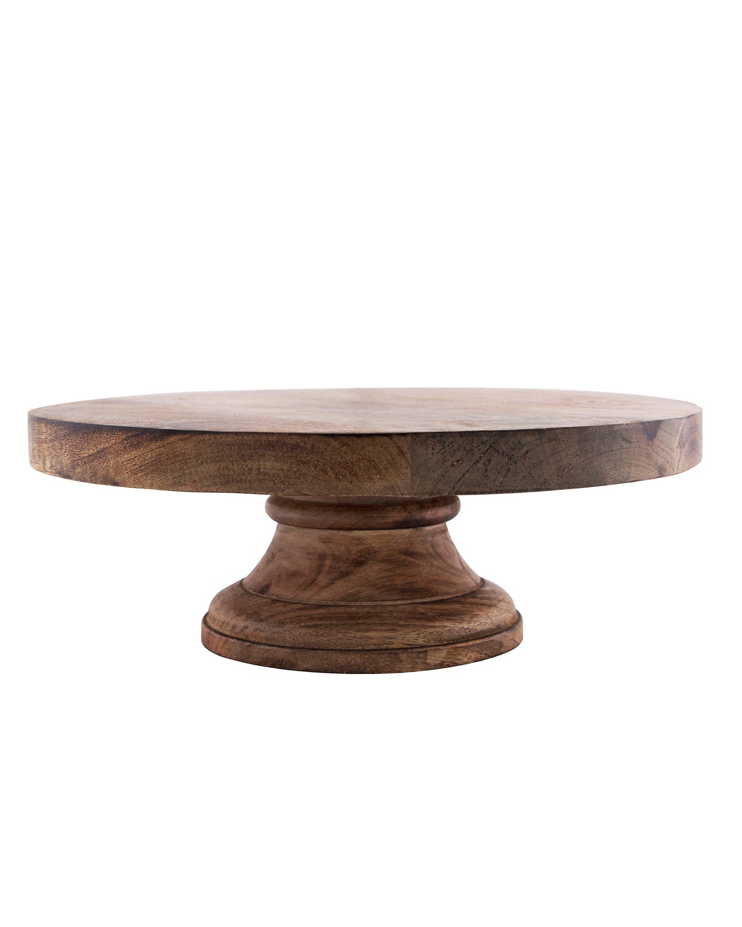 12 Inch Round Wooden Cake and Dessert Pedestal Display Stand