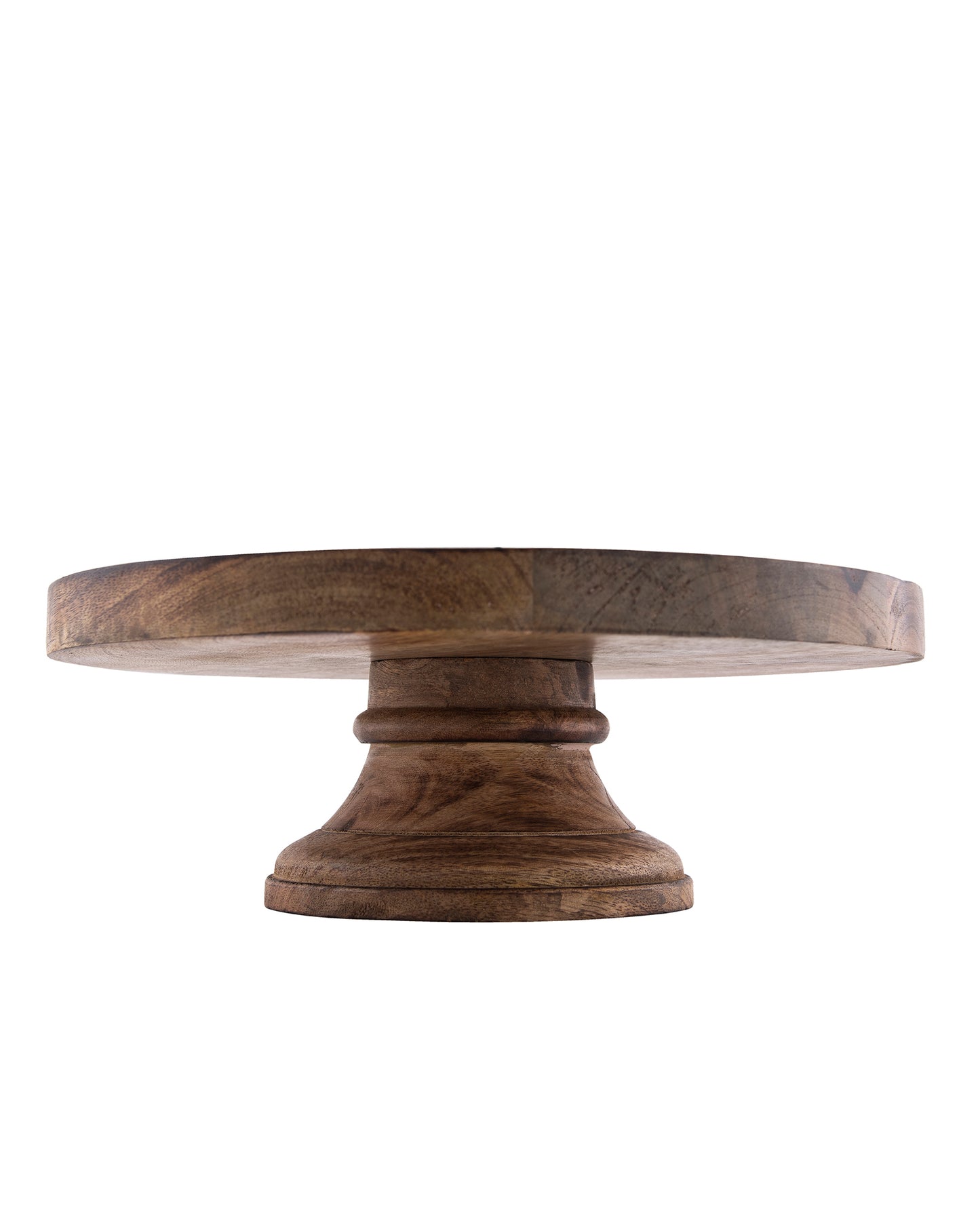 12 Inch Round Wooden Cake and Dessert Pedestal Display Stand