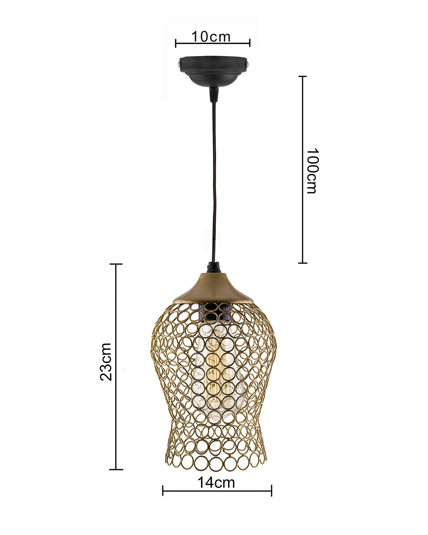 Hanging Golden Steel light, hanging light and fixture