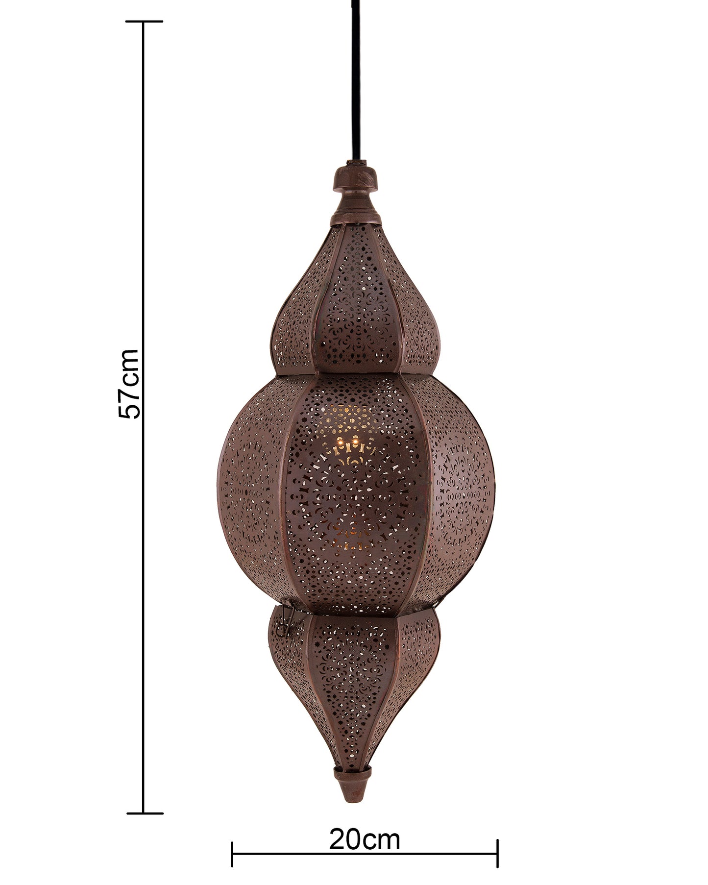 Classic Moroccan Nargis Hanging Lamp, Antique hanging pendant light