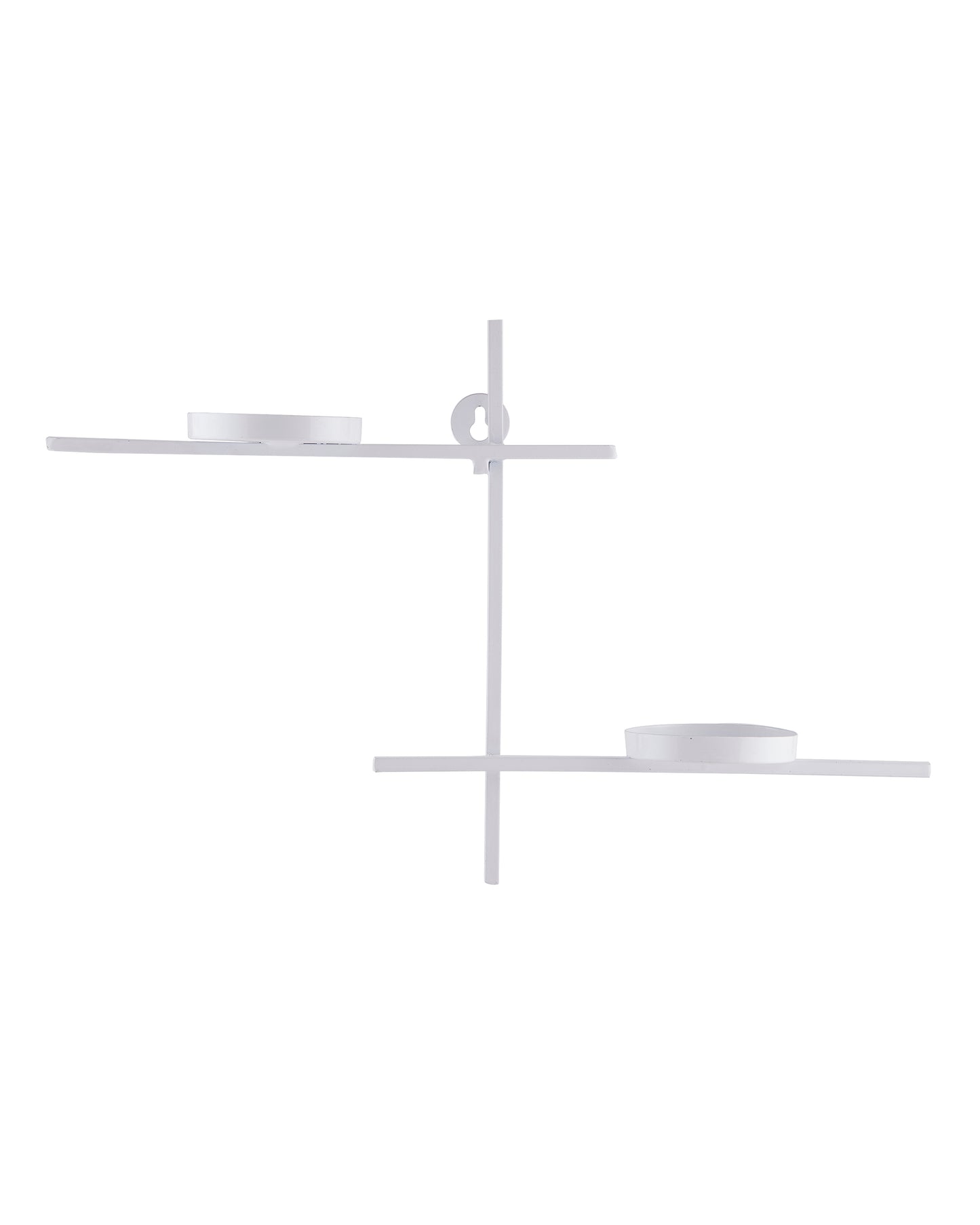 White Scorching Ladder with Pair of Votive Pink Wall Hanging Candle Tealight Holder, Set of 2