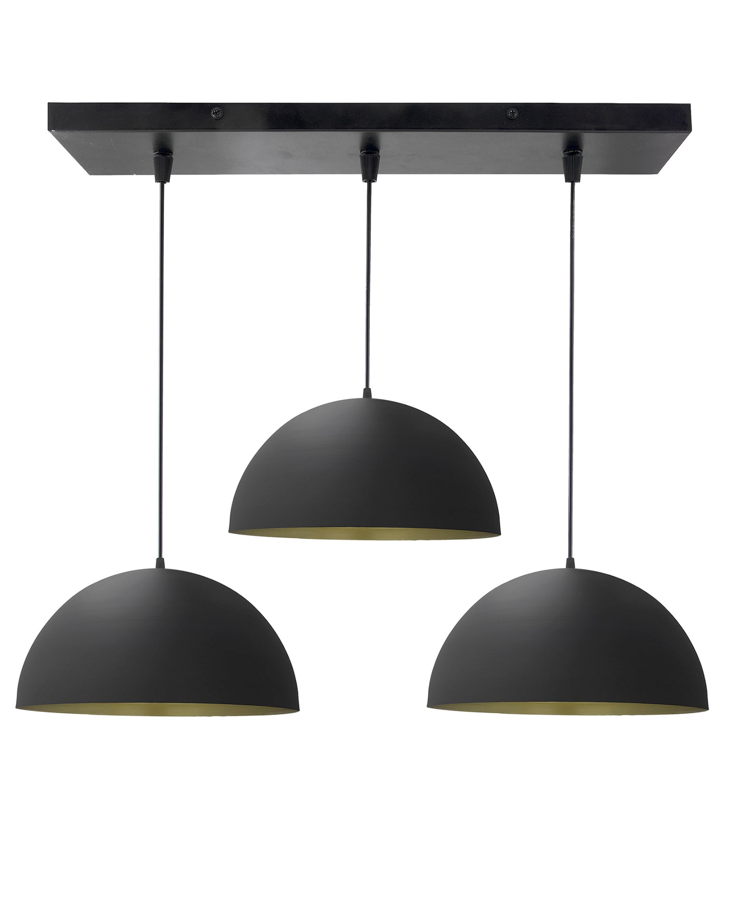 3-lights Linear Cluster Chandelier Black 10" Pendant hanging Pendant Light, kitchen area and dining room light