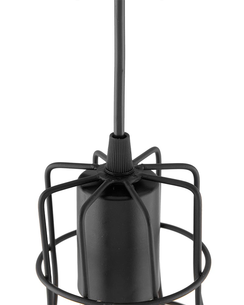 E27 Edison Vintage Black Metal Crown Hanging Light , Set of 2, Pendant Ceiling Light Lamp