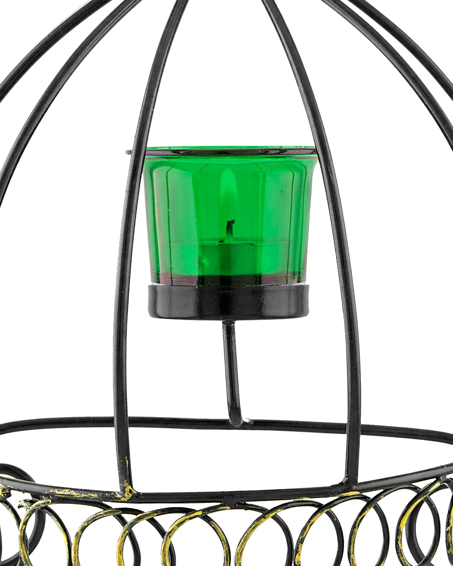 Metal Tealight Holder Bird Cage withGlass candle, Wall Candle holder Art, Metal Wall Sconce Decor