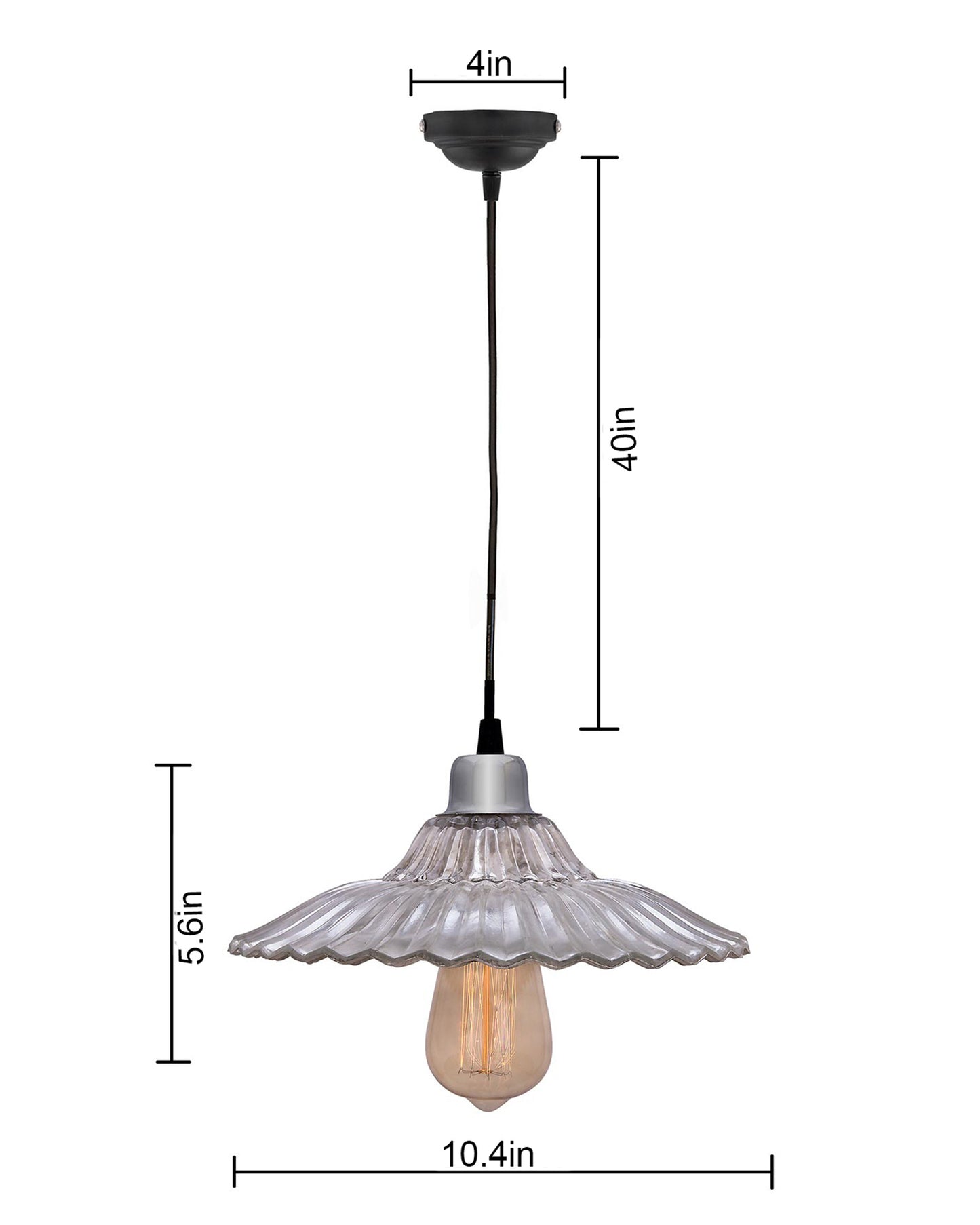 CLASSIC RIBBED Antique Silver GLASS PENDANT hanging light, E27 Nordic Glass ceiling LED/filament light