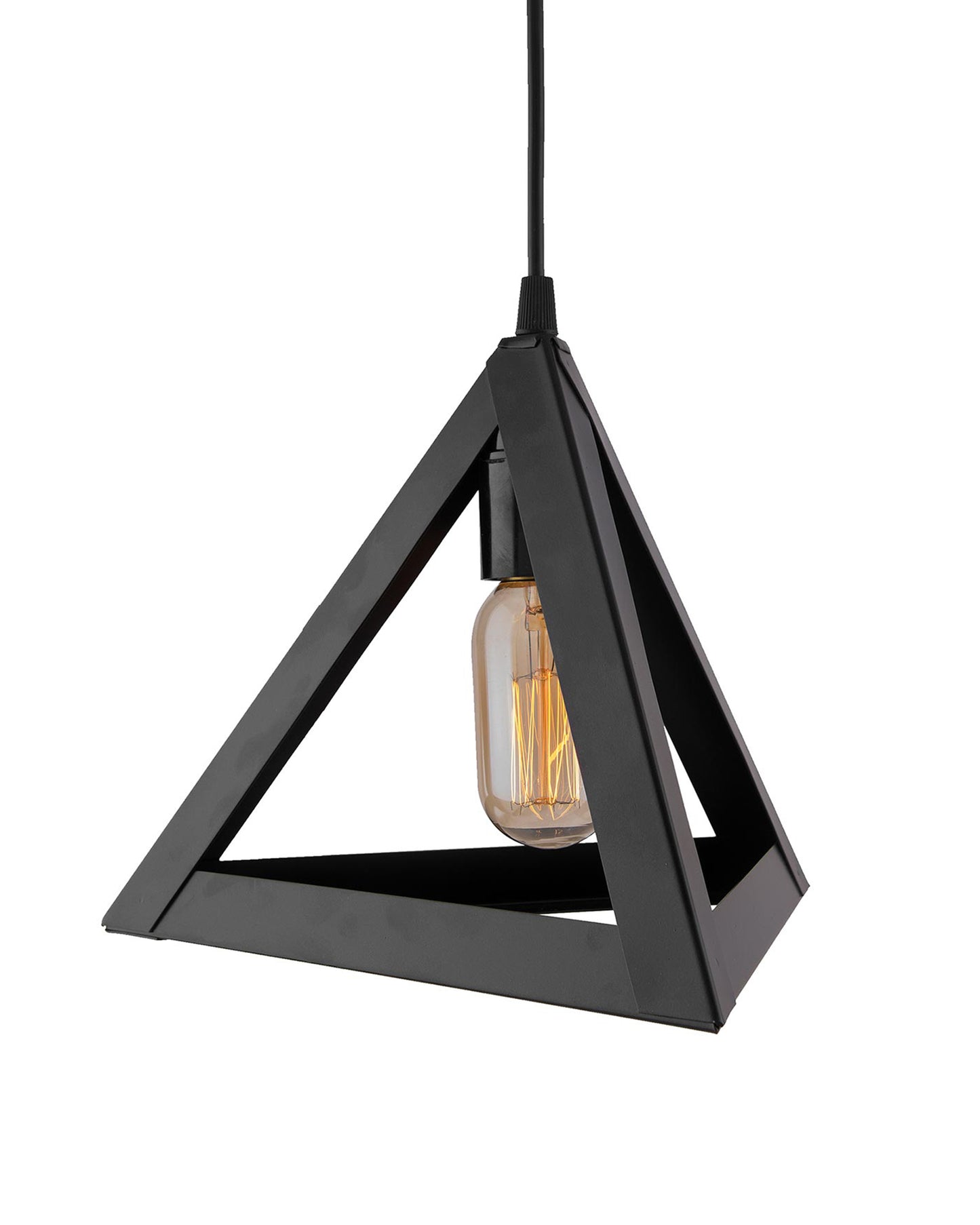 Edison Filament Hanging Triangle 6", E27 Holder, Decorative, Black, URBAN Retro, nordic style, LED/filament bulb