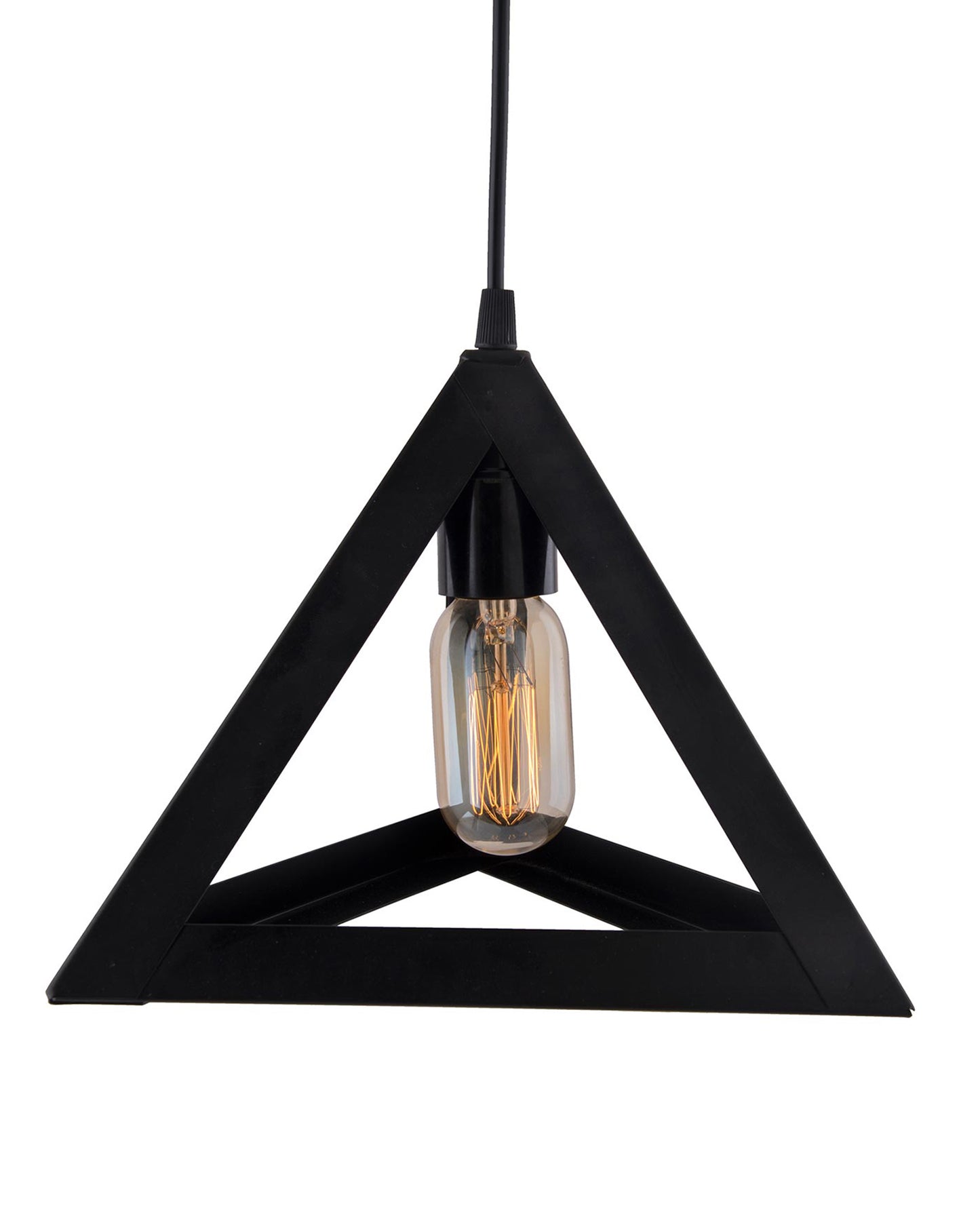 Edison Filament Hanging Triangle 6", E27 Holder, Decorative, Black, URBAN Retro, nordic style, LED/filament bulb